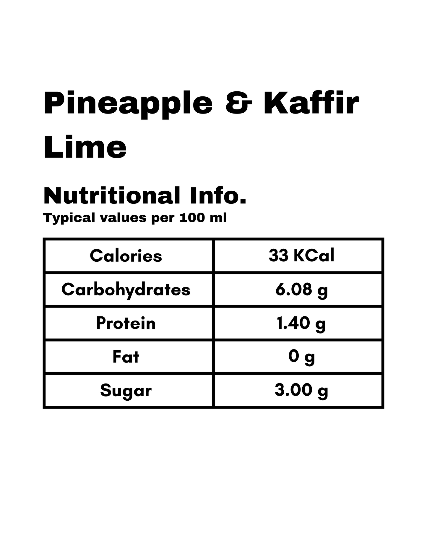 Pineapple & Kaffir Lime Cocktail Mixer